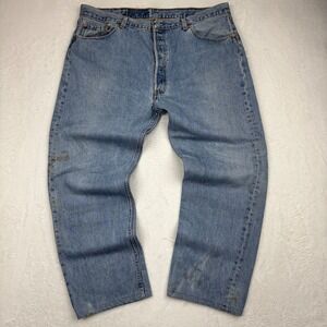 Vintage Levis 501 Mens 40x32 Jeans USA Made distressed Faded Y2K / Grunge Loose